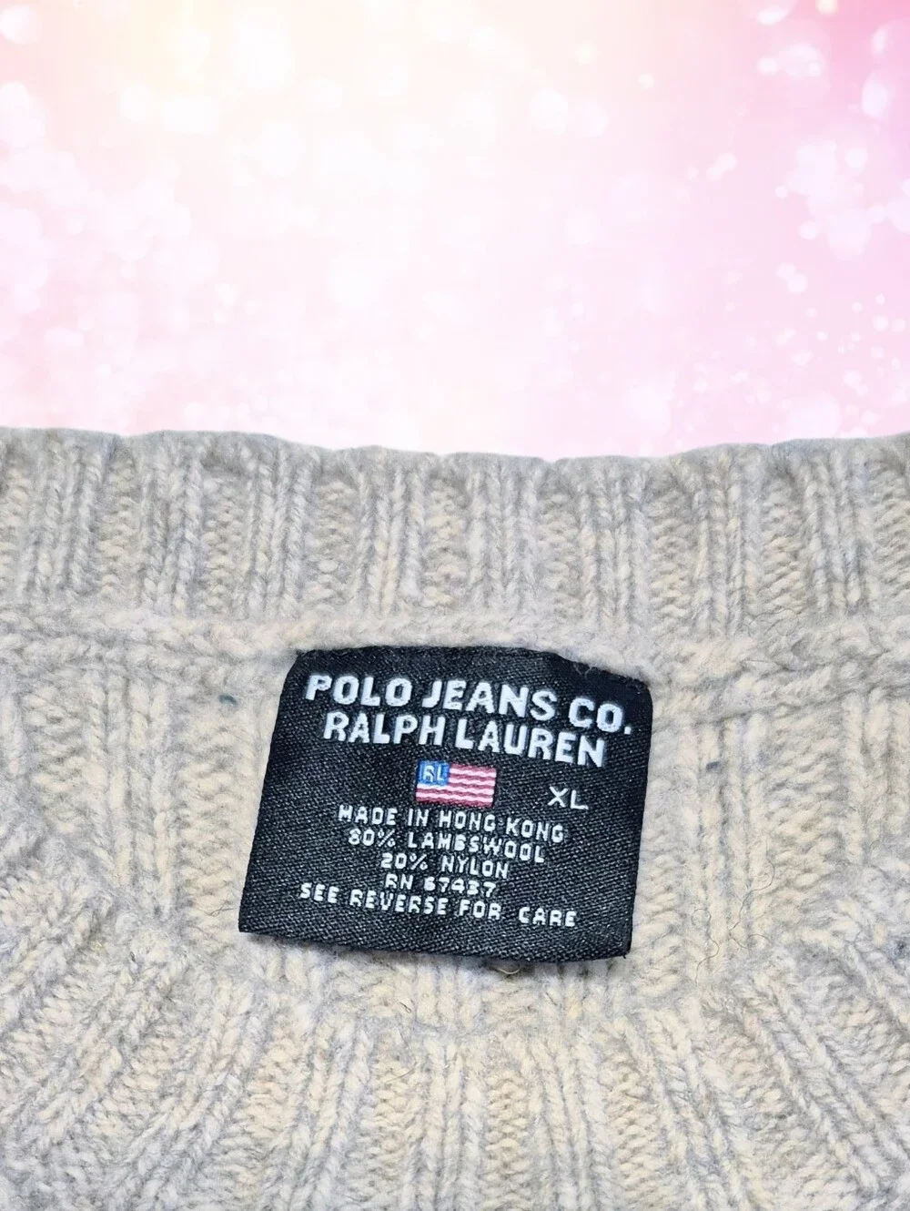 Polo Jeans Co. Ralph Lauren Mens Wool Sweater XL